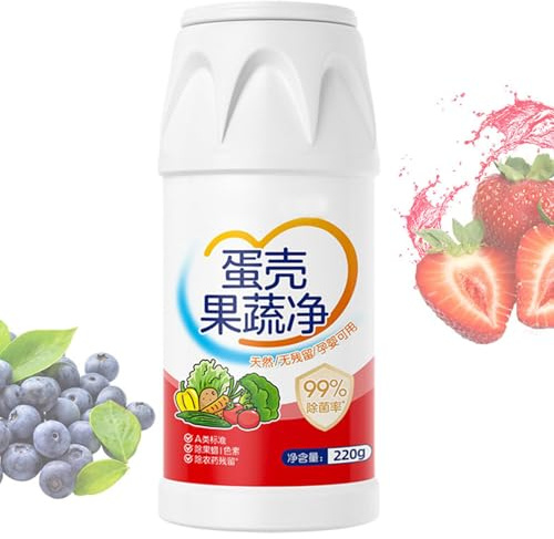 Nettoyant pour fruits, produit de la saleté, 220 g, nettoyant naturel multifonction pour fruits et légumes pour enlever la et la saleté pour la cuisine à la maison, le camping