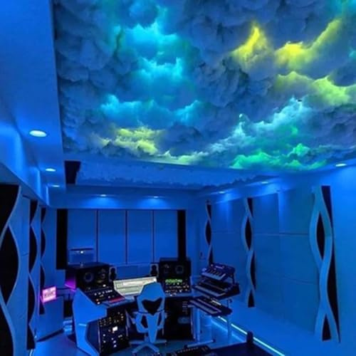 Lampada A Nuvola Di Tuono Parete A Nuvola Di Luce A LED Luce Notturna RGB Camera Da Letto Gaming Room Decor Atmosphere Light Fulmine,Nuvola In Cotone Multicolore Per Sala Giochi,Feste