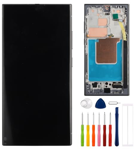 E-YIIVIIL Écran TFT de rechange compatible avec Samsung Galaxy S24 Ultra SM-S928B SM-S928U [pas de prise en charge des empreintes digitales] (avec cadre 6,8 , assemblage d'écran tactile LCD avec
