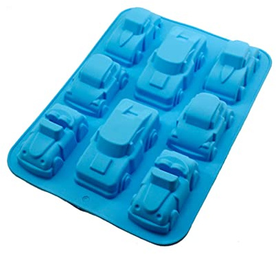 EXHUMKY Silikonform Fahrzeugform Antihaftbeschichtet Backform Fondant Kuchenform Backwerkzeug Blau Für Zuhause Und Konditorei