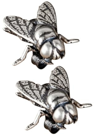 Toyvian Boucles D'oreilles Délicates pour Femmes en Argenté S925 Forme Mouche Punk, Style Élégant et Résistant à L'oxydation, Port Quotidien ou Mariage