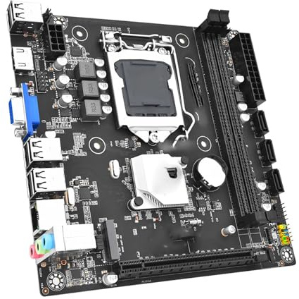 Kit de Placa Base Fit For JINGSHA H61 ITX con procesador Core i7 3770 + 2 x 8 GB = 16 Memoria DDR3 + Ventilador CPU H61M Conjunto LGA 1155 Placa Madre