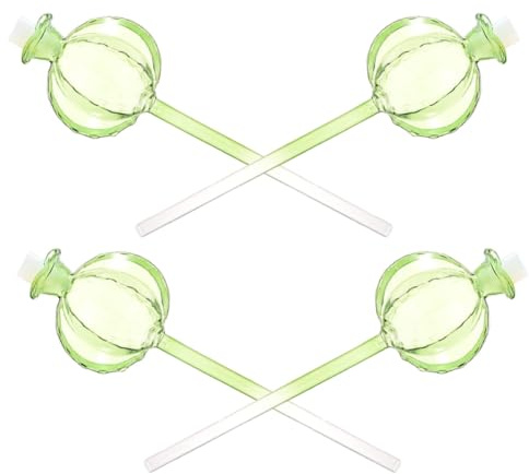 Lurrose Lot de 4 Globes D'arrosage Automatiques en Verre pour Plantes D’intérieur et Jardin, Système D’Irrigation Goutte-à-Goutte pour Cactus et Plantes en Pot, Arrosage Pratique et