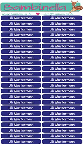 NEU: Bambinella® Namensticker für Stifte - 3 Blatt à 46 Stück = 138 Stück
