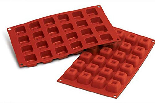 Silikomart SF080 - STAMPO IN SILICONE N.24 SMALL SQUARE SAVARIN 32,5X32,5 H 20 MM