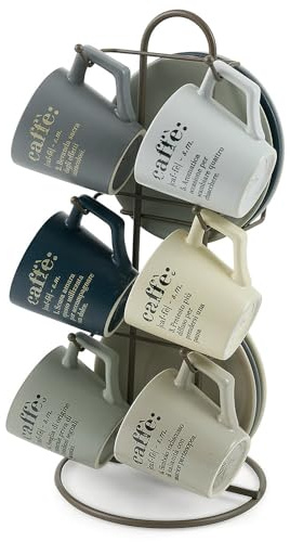 victionary set 6 tazzine caffe' con piattino con stan