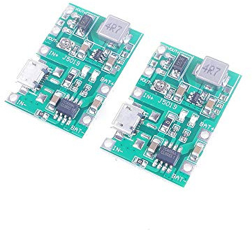 ANGEEK 2Pcs 3.7V 5V Liter 9V multimeter Modified 18650 Lithium Battery Charging Boost Discharge Integrated Adjustable Module 2A