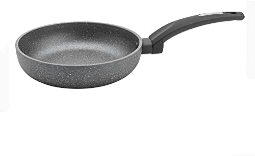 FLORINA - Stekpanna Aluminium LAVA STONE I 20 cm Diameter I Induktionspanna I Universalpanna med Non-stick Beläggning I Lämplig för Induktionshäll, Gasspis och Elspis (Grå)