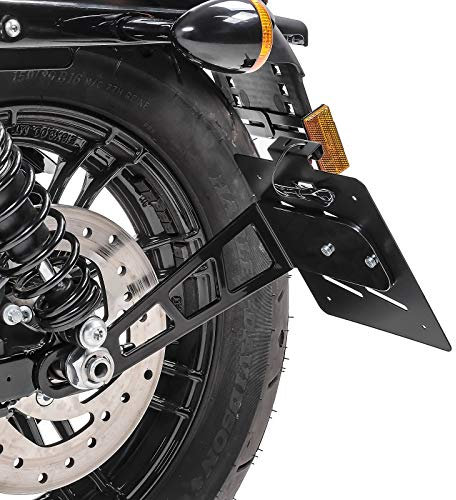 Kennzeichenhalter seitlich L kompatibel mit Harley Davidson Sportster 1200 Iron 18-20 schwarz