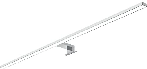 kalb | 100cm LED Badleuchte Badlampe Spiegellampe Spiegelleuchte 230V, silbergrau, warmweiß