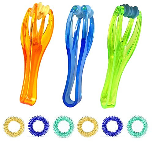 6 Pezzi Massaggiatori per le Dita e 3 Rulli Massaggianti per le Dita, Massaggiatore Mani e Dita Rulli di Circolazione Manuale per La Circolazione Sanguigna, Metabolismo, Cura Dello Stress