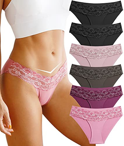 BeReady Culotte sans Couture Femme Invisible Dentelle Slip Brazilian Culottes Et Slips Extensible Respirants sous-vêtements