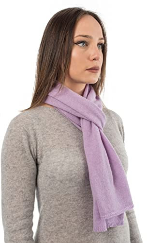 DALLE PIANE CASHMERE - Sciarpa puro cashmere - Made in Italy - Uomo/Donna, Colore: Lilla, Taglia unica