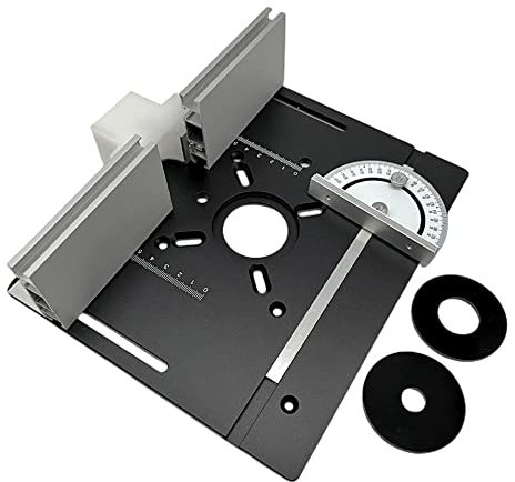 KKnoon Set mit 3 Frästisch-Einlegeplatten Aluminiumlegierung Holzfräsen Flip-Board Trimmmaschine Gravur Hilfswerkzeug Holzbearbeitungsbänke
