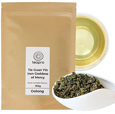 Teapro Premium Tie Guan Yin Oolong 100g | Iron Goddess of Mercy Loose Leaf Tea | Tieguanyin Ti Kuan Yin