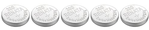 RENATA Lot de 5 Piles Bouton Silver Oxyde 399 / SR927W 0% Mercure