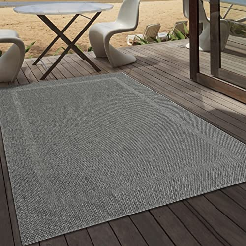 Mia's Teppiche Alfombra Adela de Tejido Plano para Interior y Exterior, Resistente a los Rayos UV y a la Intemperie