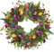 WreathDream 22 inch Spring Summer Wreath Tulip Wreath for Front Door with Purple Tassels, Eucalyptus Leaves, Ferns, Butterflies for Indoor Outdoor Wall Festival Home Farmhouse Wedding Decor