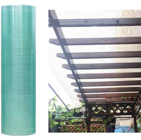 Pxzybd Gartendachplatten,wasserdichte Klare Polycarbonat Dachplatten,Fiberglasplatten,Pergola Carport Sonnenstudio Gewächshaus Ersatz Kunststoffplatten,Tageslichtplatten,Mit Schrauben,W×L-0.8×4m