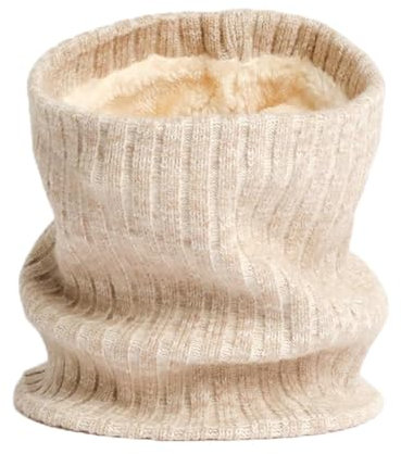 Winter-Strickschal FüR MäNner Winter Solide Snood Hals Breite Rippen Muster Gestrickte Ring Schal Männer Plüsch Einfache Schals Frauen Warme Pelz Kragen Schalldämpfer Schal Herren ( Color : WB60-12 ,