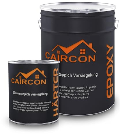 2K Epoxidharz Steinteppich Versiegelung UV-fest für Außen Transparent - 3Kg