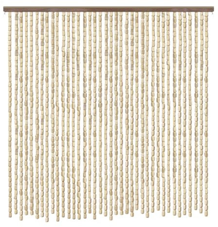 Holzperlenvorhang im Retro-Stil, zum Aufhängen, Türschutz, Raumteiler, Türvorhang, Perlen für Türen und Fensterdekorationen
