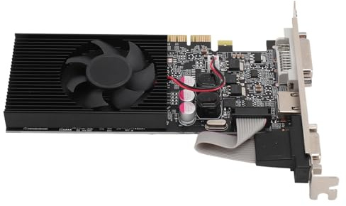 Denash Carte Graphique de Jeu, Carte Graphique Plug and Play 1 Go DDR3 64 Bits pour Ordinateur de Bureau