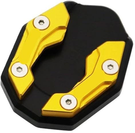 Motorrad Seitenständer Für Y&amaha NVX155 Für AEROX155 NVX 155 Für AEROX 155 Motorradzubehör CNC-Aluminium-Seitenständer Vergrößern Sie Die Platte Kickstand Extension(Gold a)