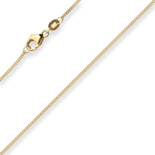 1,1mm Panzerkette Goldkette Collier Halskette aus 750 Gold Gelbgold 40cm