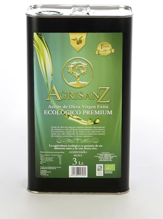 AGRISANZ-Aceite de oliva virgen extra,lata 3L,extra virgin olive oil, aceite de oliva del interior de alicante,finca familiar,AOVE PREMIUM EN LATA,cosecha 24/25 (1)