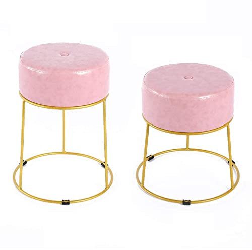 2er-Set Make-up-Hocker, Fußhocker, Frisiertischhocker, Lederkissen, wasserdicht, Schuhbank im Flurbereich, für Wohnzimmer, Schlafzimmer, #4