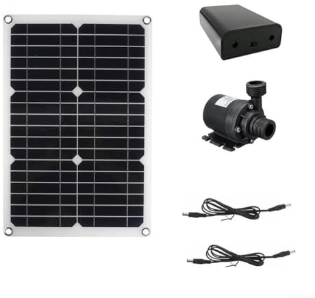 20W 12V Solar Water Pump Kit, 5 Meter Lift 800L / H Solar Powered Water Fountain Pump Outdoor, Solar Fountain for Ponds, Garden, Pool