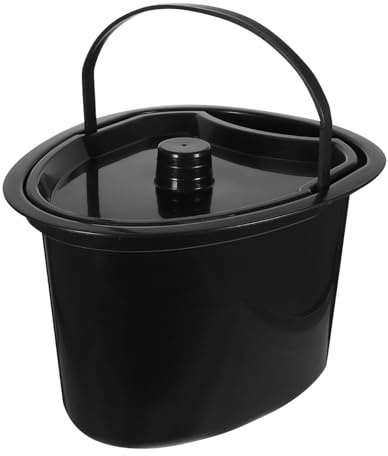 Amagogo Portable Toilet Urinal Bucket with Lid Bedpan Potty Urinal Pot Pee Bucket Chamber Pot for Tent Car Bedroom Indoor Kids Adults