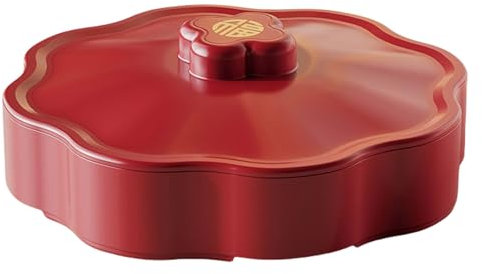 DOSERTY Süßigkeitenspender mit 5 Fächern, elegante Nuss-Aufbewahrungsbox mit Deckel, Trockenobsthalter, Vorspeisen, Serviertablett