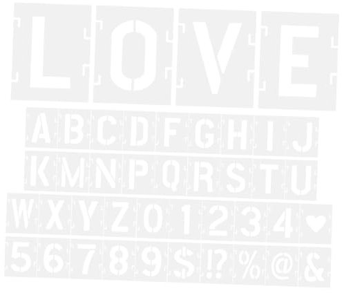 DOITOOL Buchstaben Schablonen Große Buchstaben Und Zahlen Pet Wiederverwendbare Malvorlagen Für Kreative Wandgestaltung Handwerk Und DIY-projekte