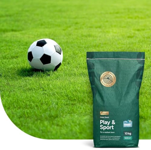 Play & Sport : Semences de gazon sport et jeux - 10 kg pour 500 m² - Pour créer un gazon ultra résistant - Pose rapide - Entretien facile - Avec Revêtement Hydroboost™