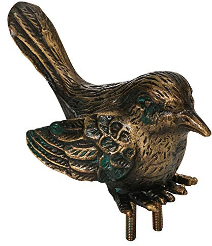 Dehner Vogelfigur für Vogeltränke, frostbeständig, 5 x 10 x 4 cm, Bronze