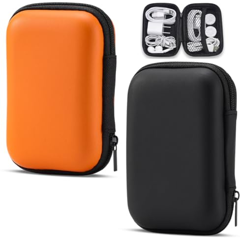2 fundas para discos duros externos de 2,5, funda para discos duros SDD de 2,5, funda protectora a prueba de golpes para discos duros externos portátiles y memorias externas.
