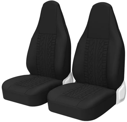 Sitzbezug Für Peugeot 107 2-teilige Autositzbezüge Mit Hoher Schale Vorne, Universell Für Die Meisten Autos, Sportsitzschutz Sitzbezüge(Schwarz)
