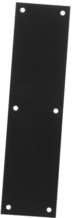 OATIPHO Protezione Battiscopa in Acciaio Inox 75x289mm Nero, Piastra di Protezione Antiurto per Porta Metallo Resistente alle Intemperie, Battiscopa Porta Ingresso per Interni ed Esterni