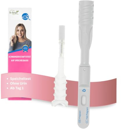 Dr. Berger Schwangerschaftstest Frühtest auf Speichelbasis ab Tag 1, Frühtest Schwangerschaft ohne Urin – Schneller Test für Zuhause– Kompakt & Hygienisch (1er Packung) | Ab Tag 1, Ohne Urin, Schneller Test für Zuhause, Kompakt & Hygienisch