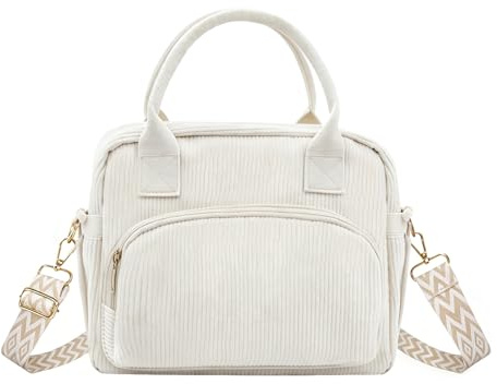 ZYXBBD Kühltasche klein 12L, Lunchtasche für Frauen, Arbeit & Picknick | PEVA-Innenfutter, Seitentaschen, Metall-Schnallen, faltbar, Schultergurt, hält kühl und frisch für Arbeit und Reise