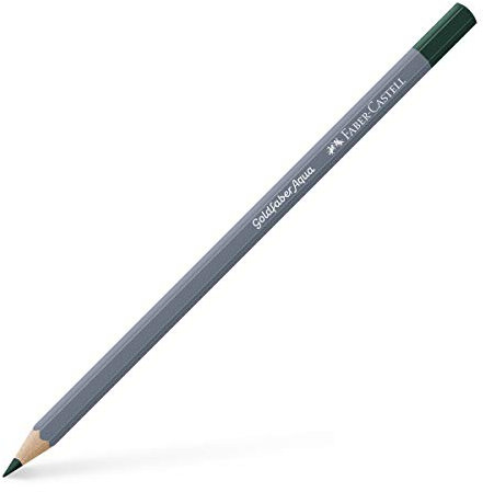 FABER-CASTELL 114658 - Goldfarber Aquarellstift, Farbe kobaltgrün, Aquarellfarbstift mit weichem Farbabstrich