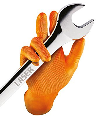 Connect 37302 Grippaz XLarge Orange Nitrile Gloves Box 50pc/25 Pairs