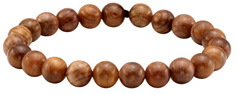 MILAKOO Bracelet élastique naturel en perles de bois de 8 mm pour homme et femme