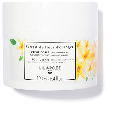 LilaRoze - Crème Corps Extrait de Fleur d'Oranger Bio 190ml - Creme Hydratante Corps - Tous Types de Peaux
