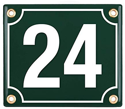 Placas de Dirección – Ceramica Numeros Casa Exterior Personalizada – 12x14 cm - Verde