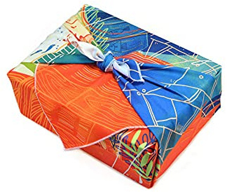 TONGYOU Traditionelle japanische Furoshiki-Geschenktasche, für Mittagessen oder Bento, dekorative Tischdecke – A07