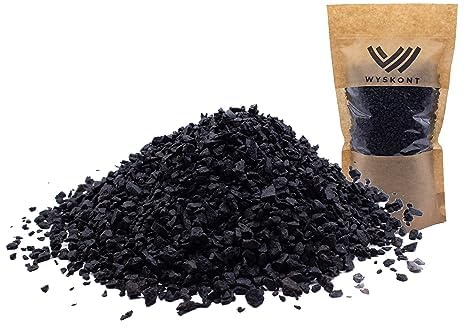 WYSKONT Gravier d'Aquarium Noir - Sable d'Aquarium 5kg - 3-5mm - Aquarium Gravier - Décoration d'Aquarium - Sable de Quartz - Décoration d'Aquarium