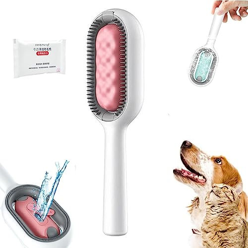 Lyoveu Pet Hair Removal Comb with Water Tank, Cat Brushes for Long Haired Cats, Pet Mini Hair Removal Brush for Dogs & Cats, Pet Hair Remover